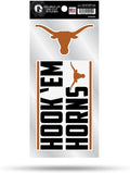 University of Texas Longhorns 2-Piece Double Up Die Cut Sticker Decal Sheet, 4x8 Inch