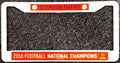Clemson Tigers 2016 Champions Plastic Frame License Plate Tag Cover University