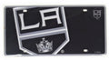 Los Angeles Kings Premium Laser Cut Tag License Plate, Mega Logo Design, Mirrored Acrylic Inlaid, 12x6 Inch