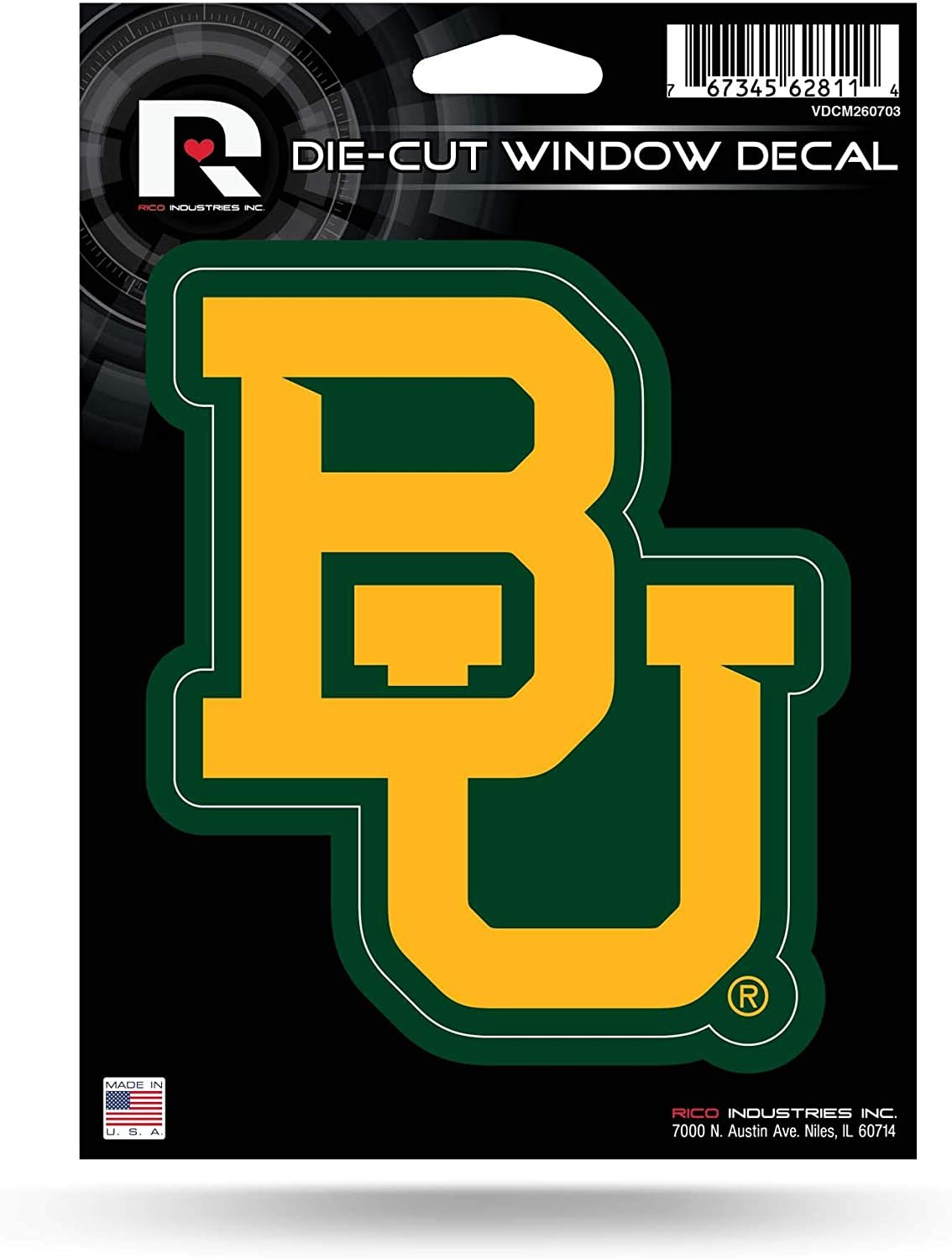 Rico Industries NCAA Baylor Bears Die Cut Vinyl Decal