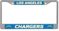 Los Angeles Chargers Premium Metal License Plate Frame Chrome Tag Cover, 12x6 Inch