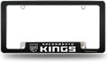 Sacramento Kings Metal License Plate Frame Chrome Tag Cover Carbon Fiber Design 6x12 Inch