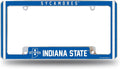 Indiana State University Sycamores Metal License Plate Frame Chrome Tag Cover 12x6 Inch Alternate Design