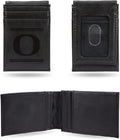 University of Oregon Ducks Premium Black Leather Wallet, Front Pocket Magnetic Money Clip, Laser Engraved, Vegan