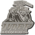 University of Texas El Paso Miners UTEP Auto Emblem Solid Metal Antique Style