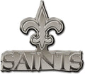 New Orleans Saints Solid Metal Auto Emblem Antique Nickel Design