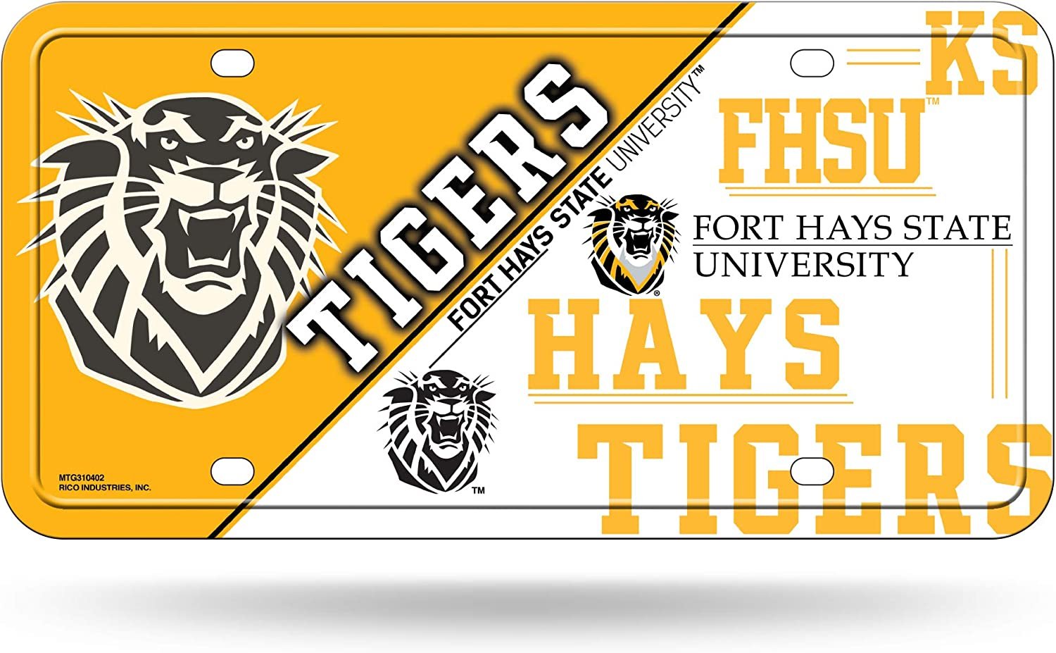 Fort Hays State University Tigers Metal Tag License Plate 6x12 Inch