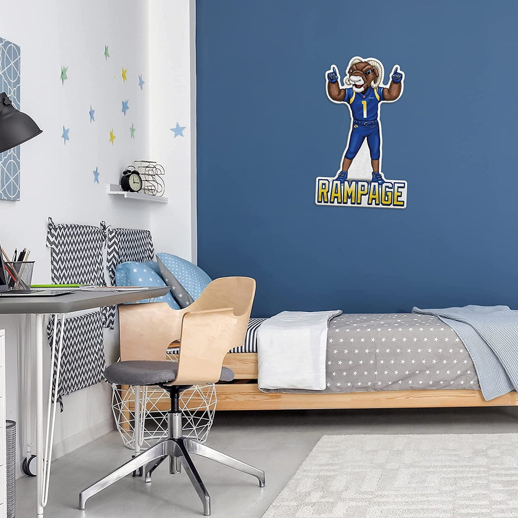 Los Angeles Rams Shape Cut Mascot Pennant 18 Inch Soft Felt Material