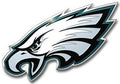Philadelphia Eagles Premium Aluminum Metal Raised Auto Emblem, Primary Logo, Color Embossed, Full Adhesive Backing