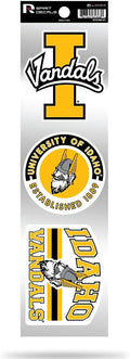 Idaho Vandals Triple Retro Throwback Spirit Decals Flat Vinyl Auto Home Sticker Sheet University of