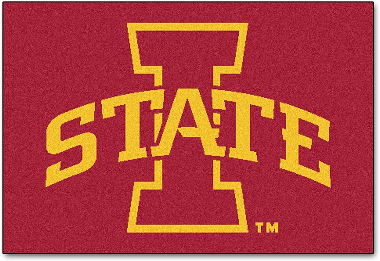 Iowa State University Cyclones Floor Mat Area Rug, 20x30 Inch, Nylon, Anti-Skid Backing
