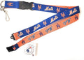 New York Mets Premium Lanyard Keychain Double Sided Breakaway Safety Design Adult 18 Inch