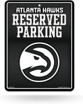 Atlanta Hawks Metal Parking Novelty Wall Sign 8.5 x 11 Inch Carbon Fiber Design