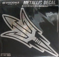Arizona State University Sun Devils 12 Inch Decal Sticker, Metallic Chrome Shimmer Design
