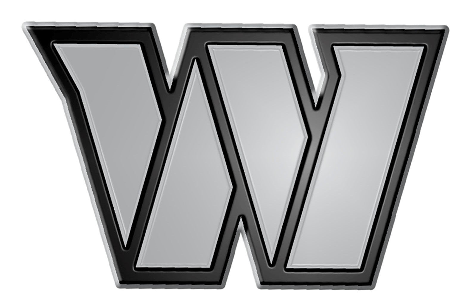 Washington Commanders Solid Metal Raised Auto Emblem Die Cut Decal Adhesive Backing