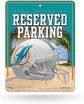 NFL Miami Dolphins 8.5-Inch by 11-Inch Metal Parking Sign Décor