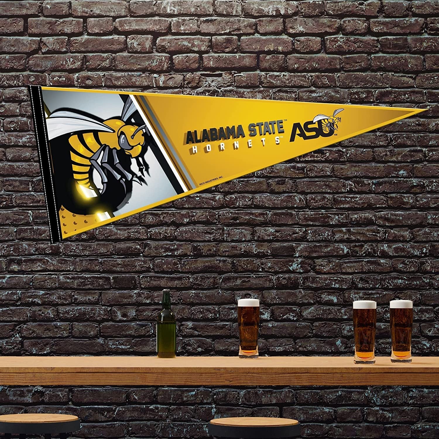 Alabama State University Hornets Soft Felt Pennant, 12x30 Inch, Easy To Hang