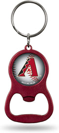 Arizona Diamondbacks Premium Solid Metal Bottle Opener Keychain, Key Ring, Team Color