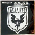 D.C. United 6 Inch Decal Sticker, Metallic Chrome Shimmer Design, MLS Soccer