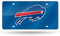 Buffalo Bills Premium Laser Cut Tag License Plate, Mirrored Acrylic Inlaid, Blue, 12x6 Inch