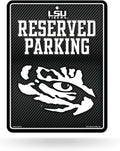 Louisiana State University Tigers LSU Metal Parking Novelty Wall Sign 8.5 x 11 Inch Carbon Fiber Design