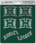 University of Hawaii Rainbow Warriors 6-Piece Decal Sticker Set, 5x6 Inch Sheet, Gift for football fans for any hard surfaces around home, automotive, personal items