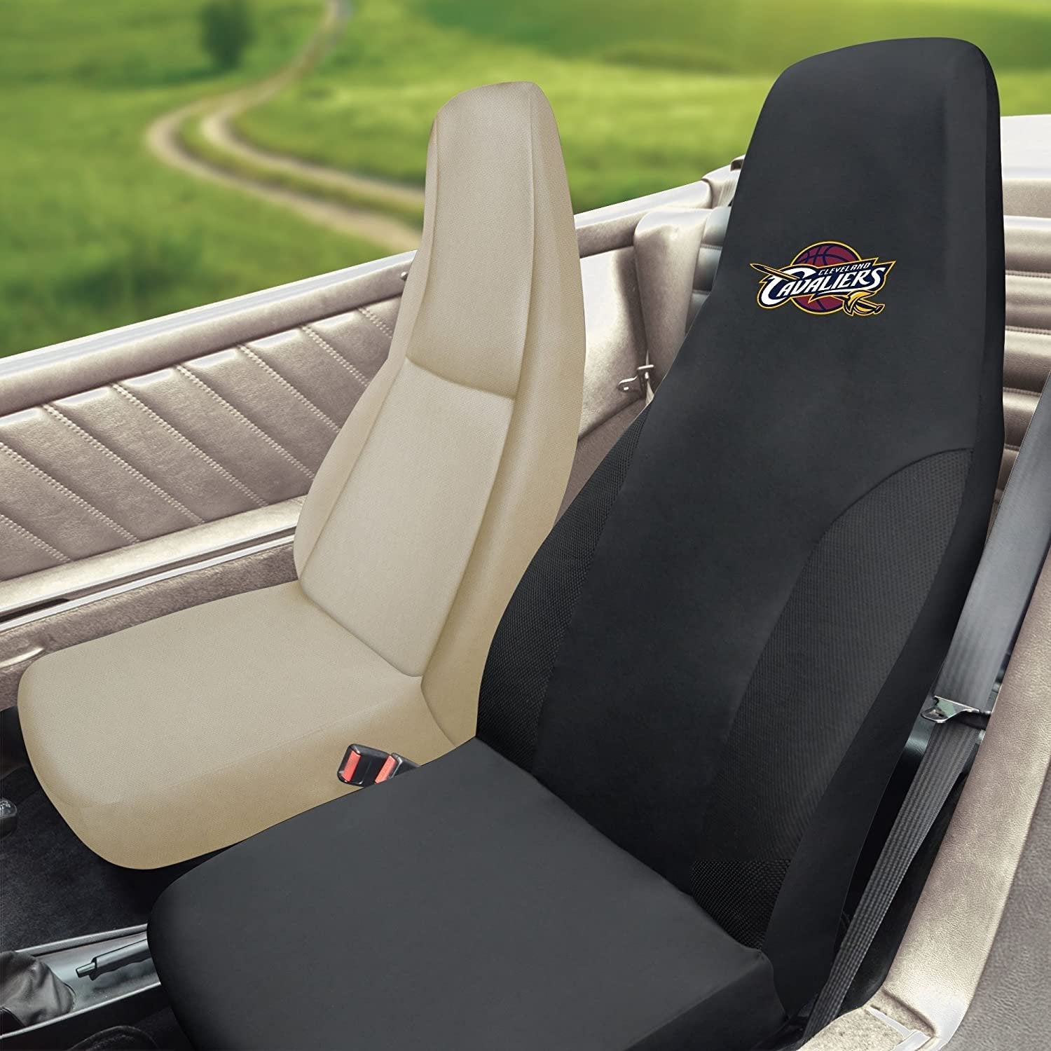 Cleveland Cavailers Bucket Auto Seat Cover 48x20 Inch Elastic