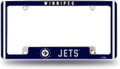 Winnipeg Jets Metal License Plate Frame Chrome Tag Cover Alternate Design 6x12 Inch
