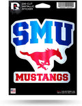 Southern Methodist University Mustangs SMU 5 Inch Sticker Decal Metallic Shimmer Design Flat Vinyl