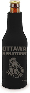 Ottawa Senators 2-Pack Zipper Bottle Tonal Black Beverage Insulator Neoprene Holder Cooler Hockey