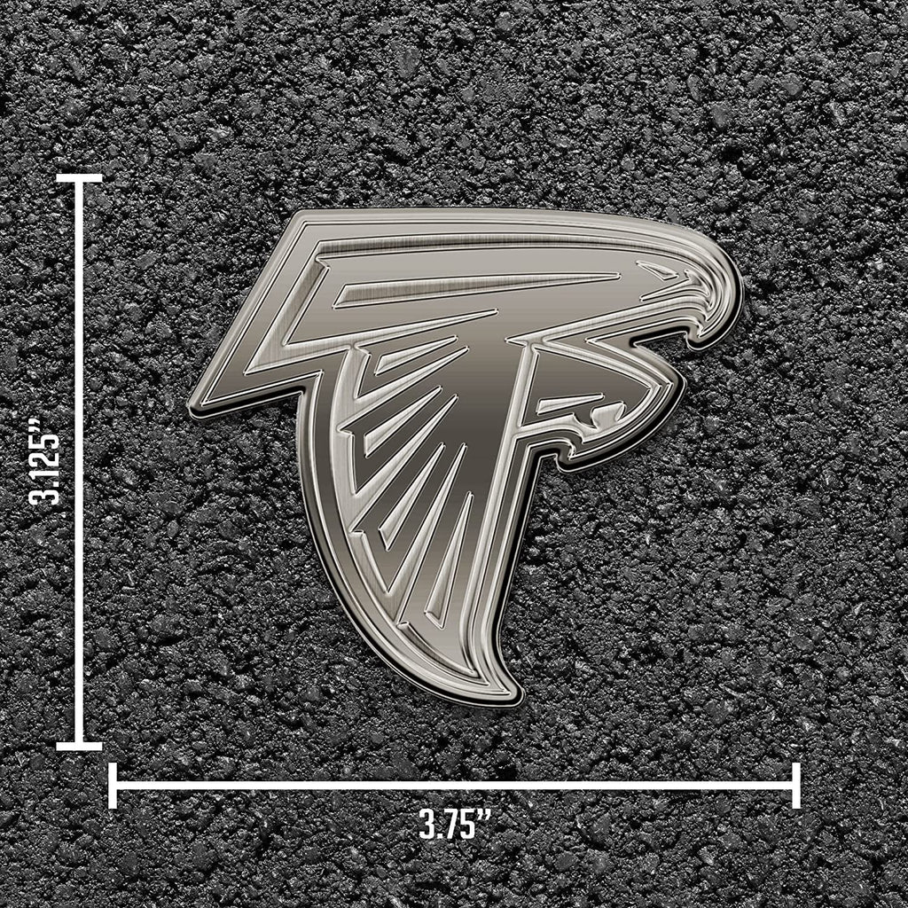 Atlanta Falcons Solid Metal Auto Emblem Antique Nickel Design