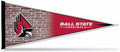 Ball State University Cardinals Soft Felt Pennant, Brick Logo, 12x30 Inch