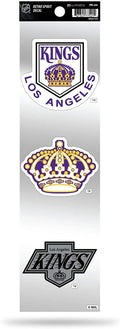 Los Angeles Kings 3pc Retro Spirit Decals Premium Throwback Stickers
