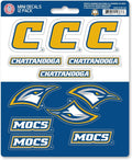 University Tennessee Chattanooga Mocs 12-Piece Mini Decal Sticker Set, 5x6 Inch Sheet, Gift for football fans for any hard surfaces around home, automotive, personal items
