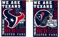 Houston Texans Premium Double Sided Banner Flag 28x44 Inch Fan Rules Design Indoor Outdoor