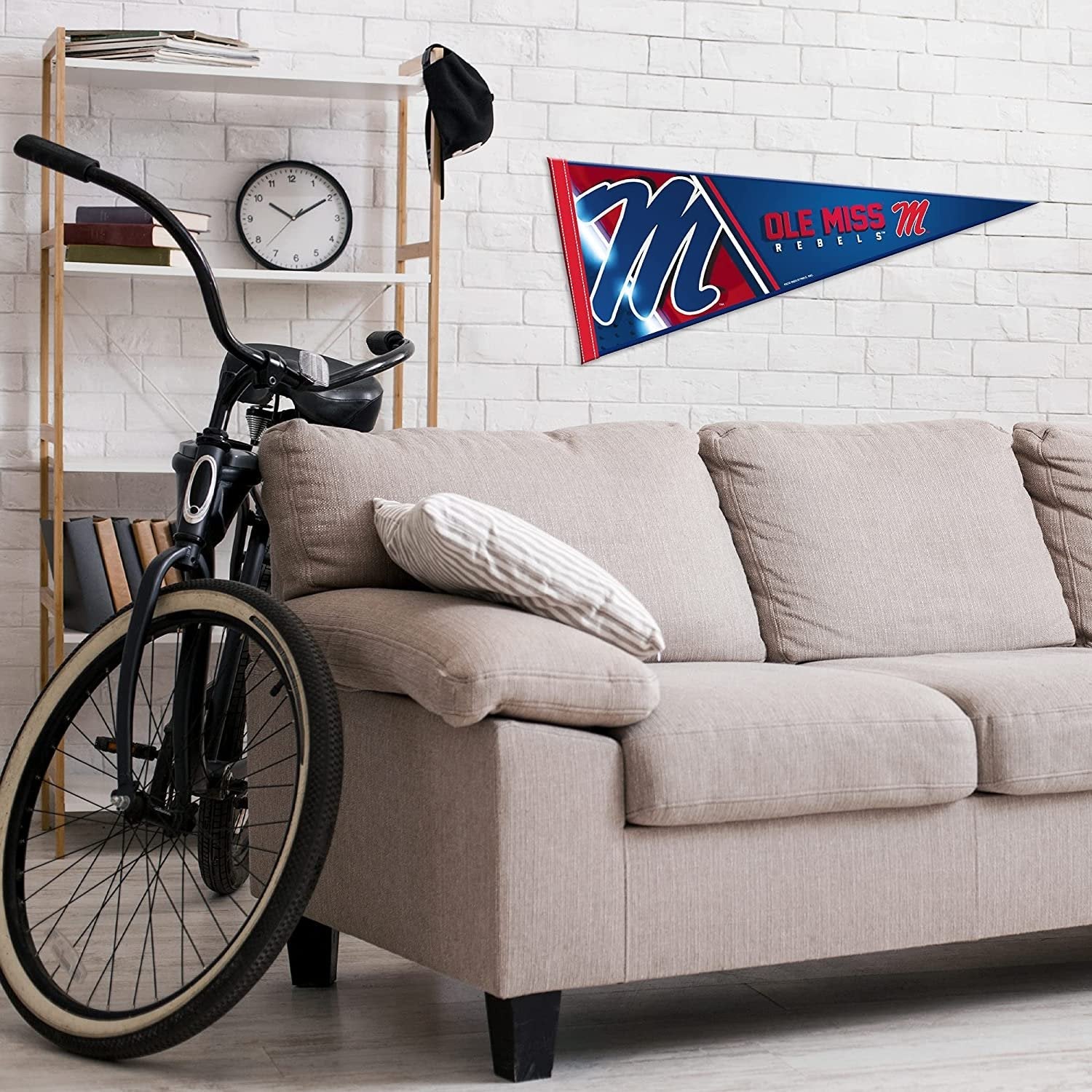 University of Mississippi Rebels Ole Miss Soft Felt Pennant, 12x30 Inch, Easy To Hang