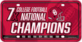 University of Oklahoma Sooners Metal Auto Tag License Plate, 7-Time Champions, 6x12 Inch