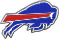Buffalo Bills Premium Solid Metal Color Raised Auto Emblem Shape Cut Adhesive Backing