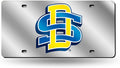 South Dakota State University Jackrabbits Premium Laser Cut Tag License Plate, Mirrored Acrylic Inlaid, 12x6 Inch