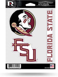 Florida State Seminoles Die Cut 3-Piece Triple Spirit Sticker Sheet