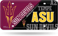 Arizona State University Sun Devils Metal Auto Tag License Plate, Split Design, 6x12 Inch