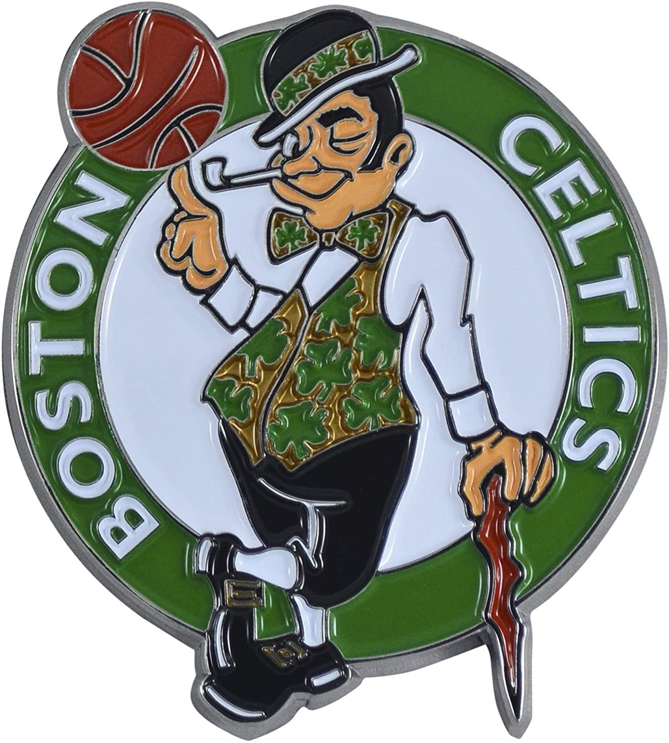 Boston Celtics Solid Metal Color Auto Emblem