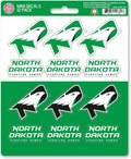 University of North Dakota Fighting Hawks 12-Piece Mini Decal Sticker Set, 5x6 Inch Sheet, Gift for football fans for any hard surfaces around home, automotive, personal items