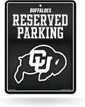University of Colorado Buffaloes Metal Parking Novelty Wall Sign 8.5 x 11 Inch Carbon Fiber Design