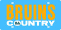 UCLA Bruins Premium Laser Cut Tag License Plate, Country Design, Mirrored Acrylic Inlaid, 6x12 Inch