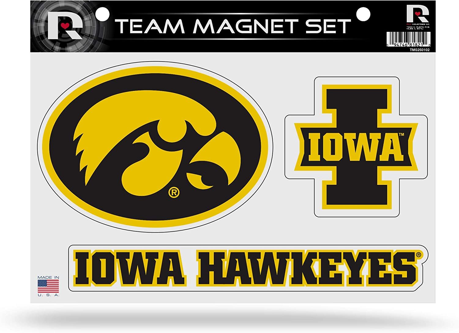 Iowa Hawkeyes Magnet Set Sheet University of
