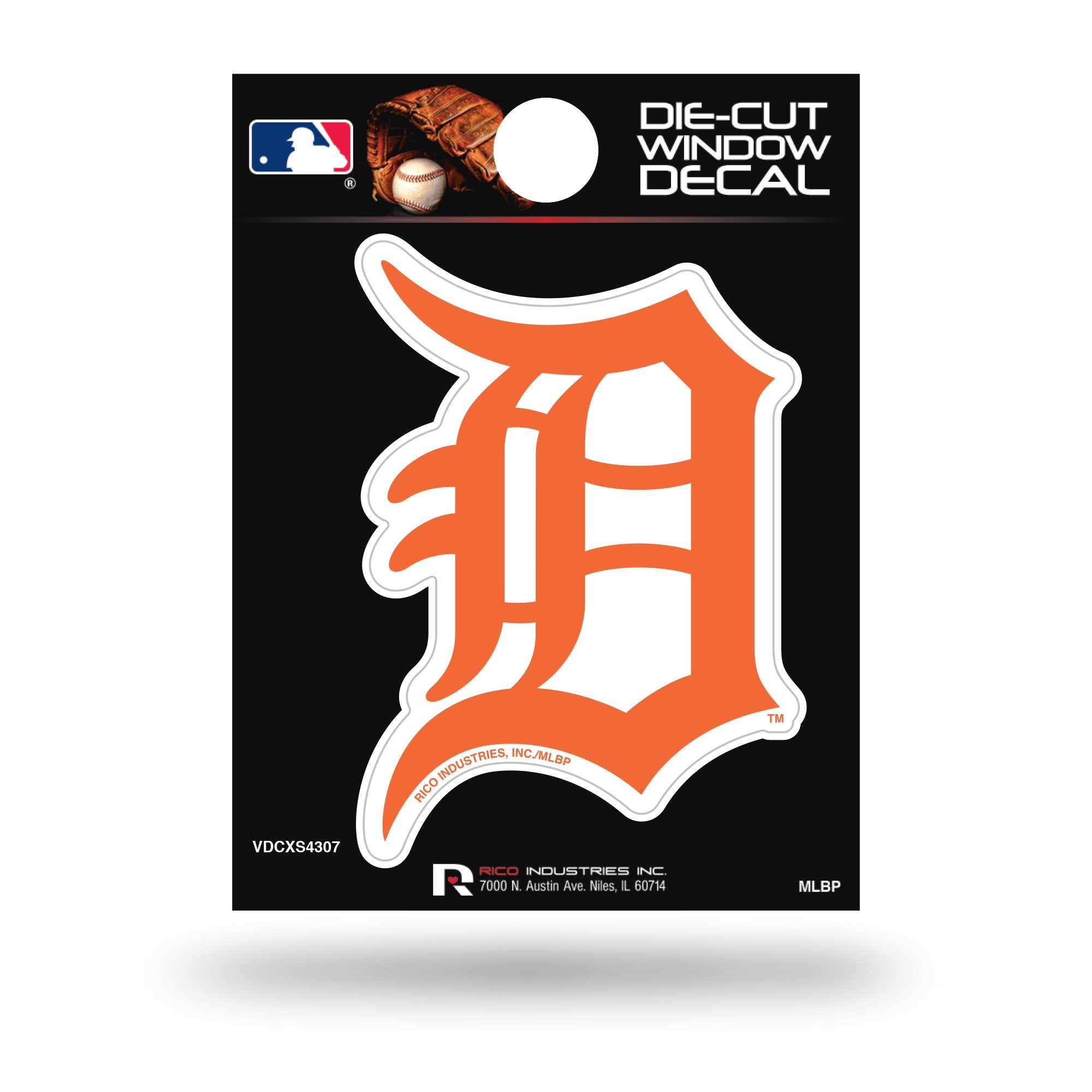 Detroit Tigers ORANGE LOGO 2 Inch Decal Sticker Flat Vinyl Auto Home Adhesive Backing