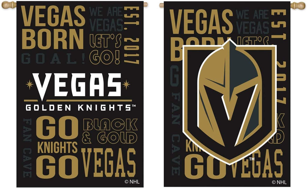 Vegas Golden Knights Premium Double Sided Banner Flag 28x44 Inch Fan Rules Design Indoor Outdoor