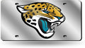 Jacksonville Jaguars Premium Laser Cut Tag License Plate, Mirrored Acrylic Inlaid, 12x6 Inch