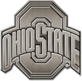 Ohio State University Buckeyes Solid Metal Auto Emblem Antique Nickel for Car/Truck/SUV